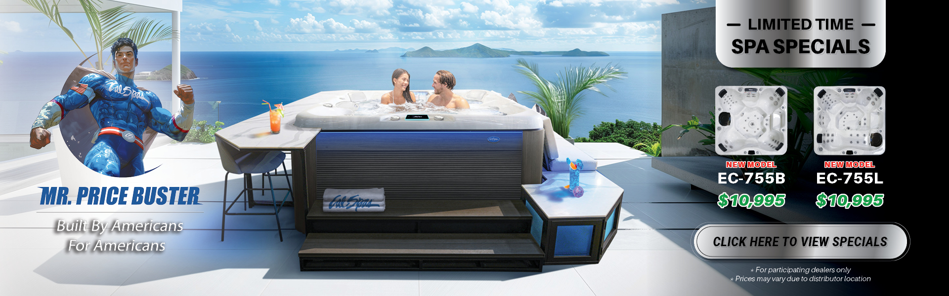 Calspas hot tub being used in a family setting - Sugar Land