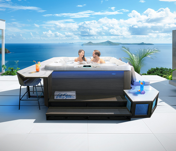 Calspas hot tub being used in a family setting - Sugar Land